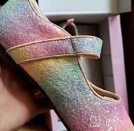 img 1 attached to 🌈 ADAMUMU Glitter Toddler Princess Colorful Flats for Girls' Shoes review by Johnny Moger