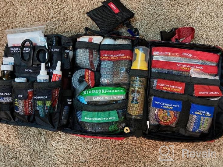 img 1 attached to Be Prepared For Anything: Surviveware'S Outdoor First Aid Kit With MOLLE Compatibility & Labeled Compartments For Hiking, Camping And Backpacking review by Robert Johnson