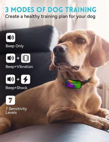 img 3 attached to 🐶 Digipettor Bark Collar: Stop Barking, Vibration & Shock, Waterproof - Large Dog Anti-Bark Collar for 15-110 lbs Dogs