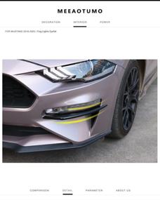 img 2 attached to 🚀 Upgrade your Ford Mustang 2018-2022 with MEEAOTUMO Front Bumper Winglets Fog Light Vent Canard Strip Trim Exterior Trim Accessories.