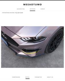 img 1 attached to 🚀 Upgrade your Ford Mustang 2018-2022 with MEEAOTUMO Front Bumper Winglets Fog Light Vent Canard Strip Trim Exterior Trim Accessories.