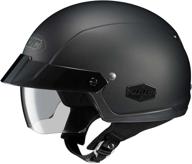 🏍️ hjc is-cruiser street motorcycle helmet for men - matte black, size large logo