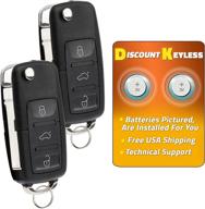 🔑 affordable 2-pack discount keyless replacement uncut car remote fob key for volkswagen passat jetta golf cabrio hlo1j0959753am логотип