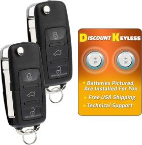 img 4 attached to 🔑 Affordable 2-Pack Discount Keyless Replacement Uncut Car Remote Fob Key for Volkswagen Passat Jetta Golf Cabrio HLO1J0959753AM