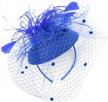 actlati fascinator hat for women 20s 50s mesh pillbox hat feathers hair clip headband tea party wedding headwear logo