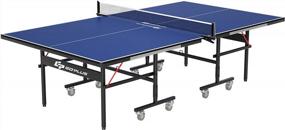 img 4 attached to Professional 9'X5' Foldable Table Tennis Table By Goplus With Quick Clamp Net & Post Set, Easy Assembly, And All-Weather Performance - Ideal For Indoor/Outdoor Use As Single Or Double Player Mode