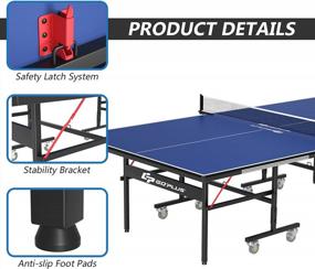 img 2 attached to Professional 9'X5' Foldable Table Tennis Table By Goplus With Quick Clamp Net & Post Set, Easy Assembly, And All-Weather Performance - Ideal For Indoor/Outdoor Use As Single Or Double Player Mode