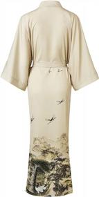 img 3 attached to Ledamon Women'S Kimono Long Robe - Classic Floral Bathrobe Nightgown