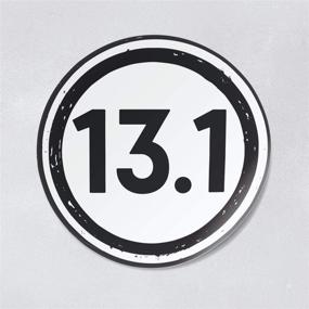 img 3 attached to 🏃 Nudge Nudge Printing Half Marathon Runner Decal Sticker for Car Window, Laptop, and Bumper - 13.1 Miles