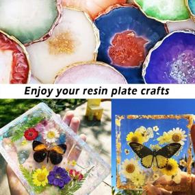 img 2 attached to 6-Piece Silicone Resin Coaster Molds Set For Home Decor, Gifts And More - Includes Square, Rectangle, Heart, Round, Irregular And Geode Shapes