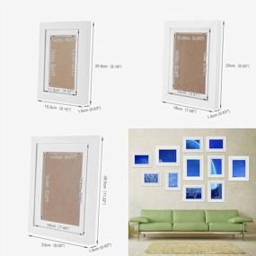 img 3 attached to White Picture Frame Set 11 Pack - 8X10 In, 6X8 In, 5X7 In Collage Photo Frames With Wall Template & Hanging Hardware