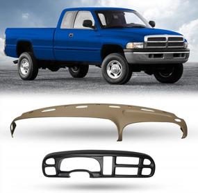 img 4 attached to DashSkin USA Molded Dash & Bezel Cover Kit Compatible With 99-01 Dodge Ram In Camel Tan - Made In America