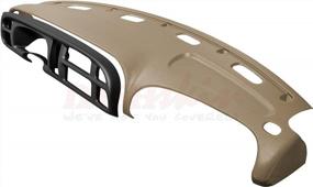img 1 attached to DashSkin USA Molded Dash & Bezel Cover Kit Compatible With 99-01 Dodge Ram In Camel Tan - Made In America