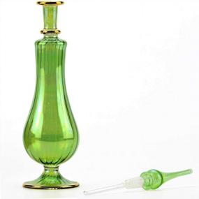 img 1 attached to NileCart™ Egyptian Perfume Bottle Large Size 9 In. Handmade In Egypt For Your Perfume, Essential Oils, Egyptian Decoration Or Party Table Centerpiece (Green)
