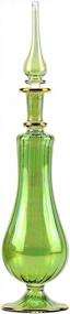 img 2 attached to NileCart™ Egyptian Perfume Bottle Large Size 9 In. Handmade In Egypt For Your Perfume, Essential Oils, Egyptian Decoration Or Party Table Centerpiece (Green)