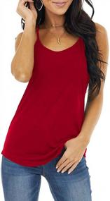 img 1 attached to 🌞 Tobrief Women's Summer Spaghetti Strap Tank Tops - Casual Sleeveless Shirts & Cami Tops