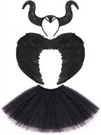 костюм белого ангела для девочек с крыльями и ореолом - идеально подходит для хэллоуина! логотип
