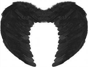 img 1 attached to Костюм белого ангела для девочек с крыльями и ореолом - идеально подходит для Хэллоуина!
