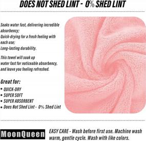img 1 attached to 6 упаковок розовых полотенец для рук Coral Velvet из микрофибры - быстросохнущие, хорошо впитывающие, многоцелевое использование для отеля, ванной комнаты, душа и спа - 16 x 28 дюймов (MoonQueen)