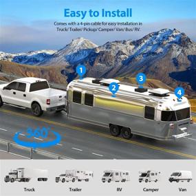 img 3 attached to Complete Backup Camera Kit For Large Vehicles: 4 Waterproof Cameras, Night Vision And Parking Lines - BY704A