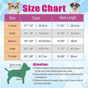 img 1 attached to ❄️ Jecikelon Pet Dog Long Sweaters Dress: Stylish, Warm Winter Turtleneck Pullover for Small Dogs - Grey Heart Design