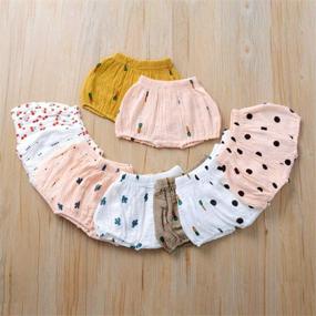 img 1 attached to AYIYO Unisex Baby Cotton Linen Bloomer Shorts Carton Loose Harem Basic Diaper Cover Underwear For 0-3T Newborn Toddlers