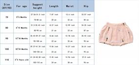 img 3 attached to AYIYO Unisex Baby Cotton Linen Bloomer Shorts Carton Loose Harem Basic Diaper Cover Underwear For 0-3T Newborn Toddlers