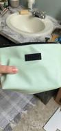 img 1 attached to Small PU Leather Makeup Bag With Zipper For Women Travel - Cosmetic Pouch Purse Organizer (Green) review by Daniel Bulkley