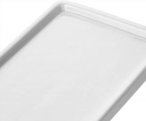 img 1 attached to Nucookery 10 In Porcelain Serving Tray,Ceramic Holder Organizer For Kitchen Bathroom Restaurant (10", Set/2)