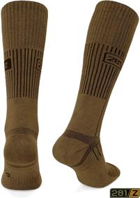 img 3 attached to 🧦 Feet Ready for Duty: Army Demi Season Breathable Over The Calf Uniform Boot Socks (Coyote Brown)