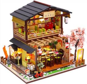 img 4 attached to Creative Room Idea: CUTEBEE DIY Wooden Dollhouse Kit With Furniture, Dust Proof Cover, And Music Movement For Miniature Enthusiasts