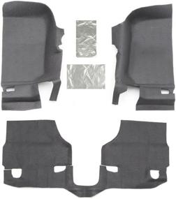 img 4 attached to BedRug BTJK07F2 Jeep Kit Floor Mat 3-Piece Set For 2007-2010 JK 2 Door With Heat Shields Included.