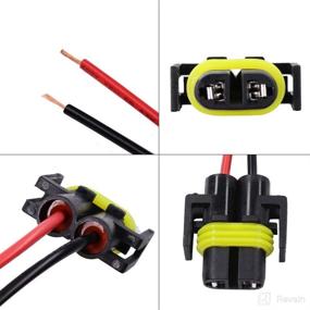 img 1 attached to 🔌 2Pack YUNPICAR H11 H8 880 881 Headlight Female Adapter Connector Wiring Harness Socket for Headlight And Fog Light