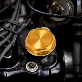 img 3 attached to 🔥 X AUTOHAUX Gold Aluminum Alloy Gas Engine Oil Filler Cap Plug Cover for Toyota TRD Highlander RAV4 Yaris Camry Reiz: Enhance Performance and Style!