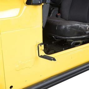 img 1 attached to 🚗 Enhance Your Jeep Wrangler TJ's Comfort & Accessibility with the TJ Wrangler Foot Peg Door Hinge Rest Foot Pedal 1997-2006