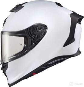 img 4 attached to Scorpion EXO-R1 Air Street Helmet 🔍 - Matte Pearl White (2XL) - Enhance SEO