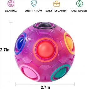 img 4 attached to Vdealen Magic Rainbow Puzzle Ball Fidget Brain Teaser Toy For Boys & Girls Age 3+, Birthday Christmas Easter Gift Stocking Stuffers Kids Teens Adults
