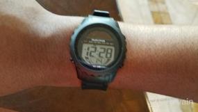 img 7 attached to Водонепроницаемые солнечные цифровые спортивные часы для мужчин - повседневные армейские часы со светящимся дисплеем, секундомером и будильником