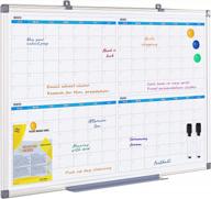 makello large magnetic dry erase calendar whiteboard - 4 month quarterly planner for home, office & classroom (36x24 in)” logo