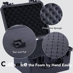 img 3 attached to Lykus HC-2520 Waterproof Hard Case With Foam, Interior Size 9.8X7.5X6.1 Inch, Suitable For Pistol,Microphone,Recorder,And More