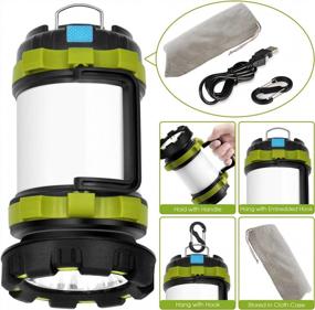 img 2 attached to Wsky T2000 LED Camping Lantern Rechargeable - Best High Lumen Light Flashlight with 6 Modes and Power Bank Capacity - Ideal for Camping, Outdoor Activities, Hurricane & Emergency Situations