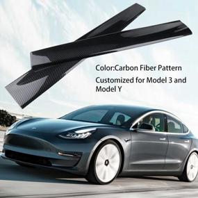 img 3 attached to ABS Dash Cover For 2017-2021 Tesla Model 3 Y - SHINEHOME Carbon Fiber Pattern Dashboard Wrap Cap