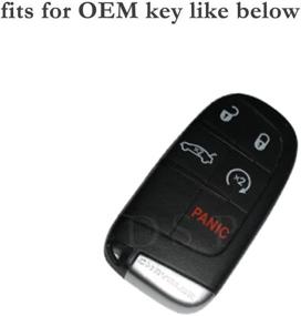 img 1 attached to 🔑 Durable Silicone Cover Case for DODGE CHRYSLER Key Fob - SEGADEN CV4750 Black