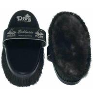 h.a.a.s haas diva exclusive grooming brush: matte lambskin black, 200 x 85mm - top-notch quality! логотип