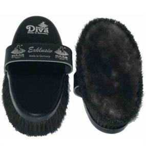 img 1 attached to H.A.A.S Haas Diva Exclusive Grooming Brush: Matte Lambskin Black, 200 x 85mm - Top-notch Quality!