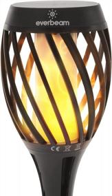 img 4 attached to Create An Enchanting Ambience With Everbeam P2 Solar Flickering Flame Torch Light - Waterproof Tiki Light With Realistic Flames & Easy Installation - 1 Pack