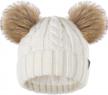 warm and cute: furtalk toddler pom pom beanie hats with faux fur for girls and boys logo