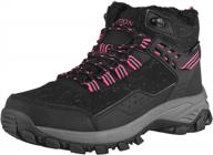 waterproof women's hiking boots - lightweight ankle booties for winter walking, fashionable high top outdoor footwear for backpacking, casual warm lace up shoes from grition logo