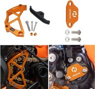 🔶 nicecnc orange chain guard and sensor cover for ktm 790/890 adventure s/r & duke (2018-2022) - premium case saver & guard логотип