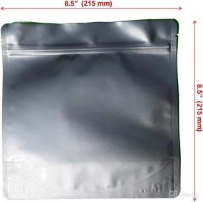 img 1 attached to MRE Stand-up Mylar Bags (50pcs) – Long Term Food Storage with Re-sealable Zipper, 8.5”x8.5” / Strong 7 mil/180 micron Thick